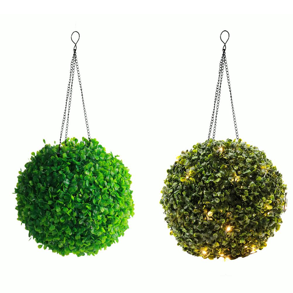 Outdoor Lighting Wedding Decor - Artificial Plant Topiary Ball Decorative Solar