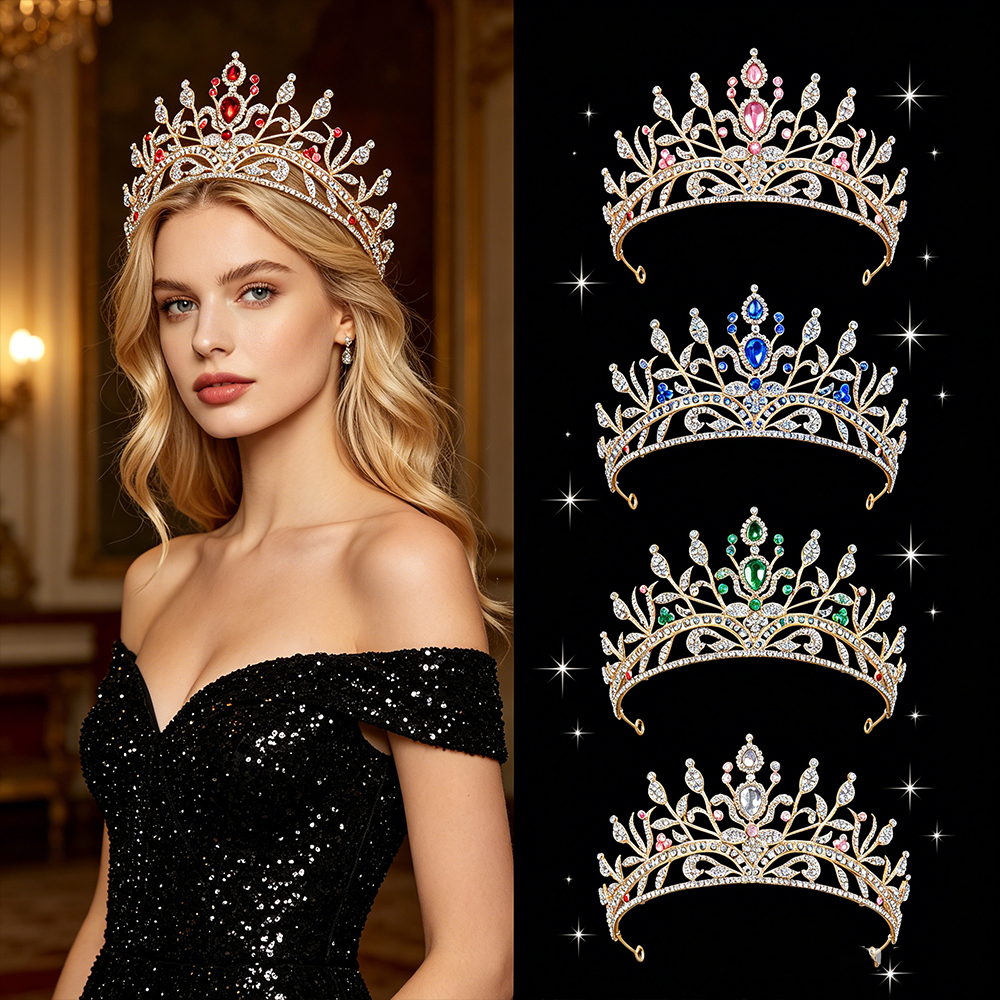 Elegant Decor & Lighting Llc - Fashion Baroque Bridal Tiara Sparkling Rhinestone