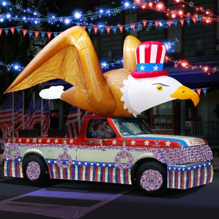Decor Lighting The Parade - Patriotic parade decoration: inflatable flying bald