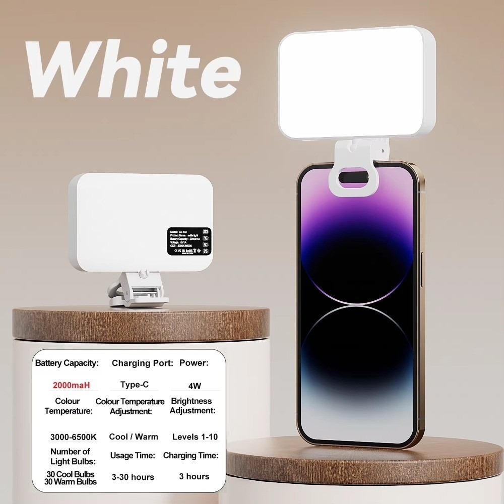Lighting Gallery - 800/1000mAh LED Selfie Light USB Rechargeable