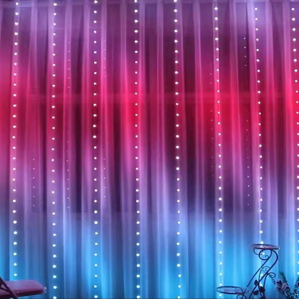 Outdoor Lighting Wedding Decor - 3M RGB Smart LED Curtain Lights