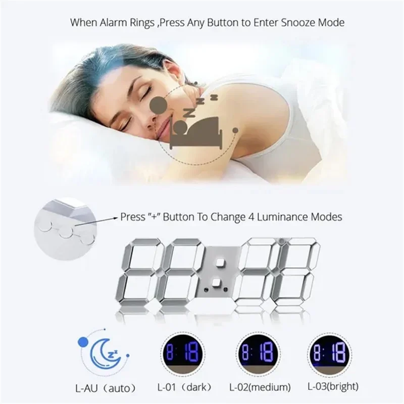 Decoration for Bedroom 3D Digi - مراجعة Lighting Home Decor Wall Clocks وسعره