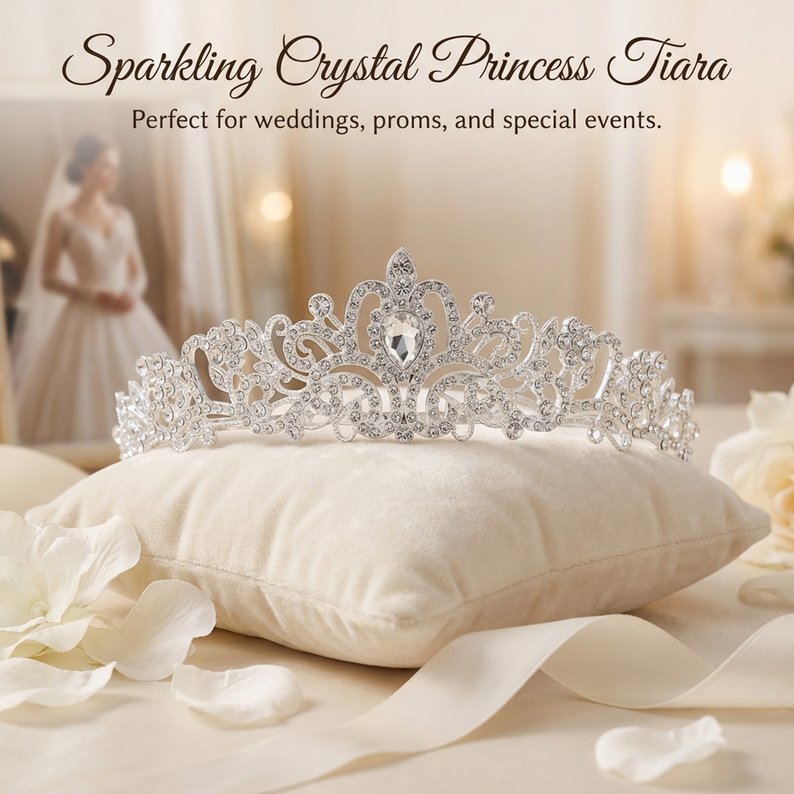 Elegant Bridal Crown Sparkly R - مراجعة Elegant Decor & Lighting Llc وسعره