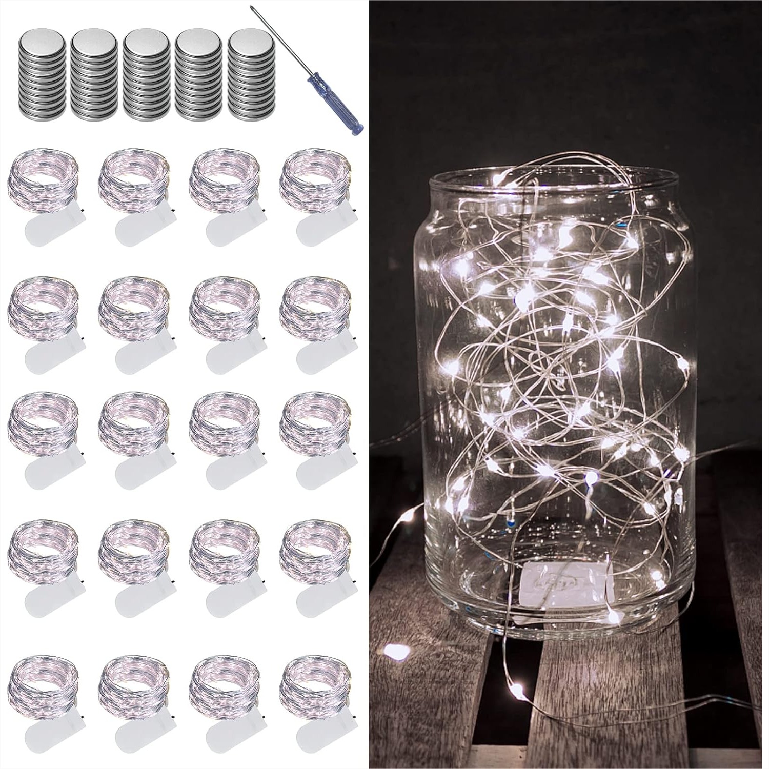 20 Pack Fairy Lights Battery O - مراجعة Decor Lighting Pack وسعره