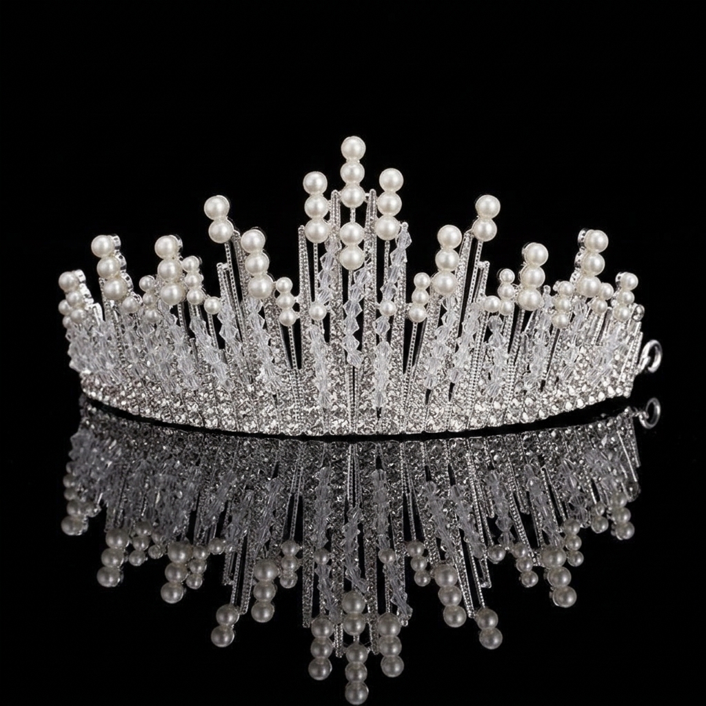 Bridal Pearl Crown Headpiece E - مراجعة Elegant Decor & Lighting Llc وسعره