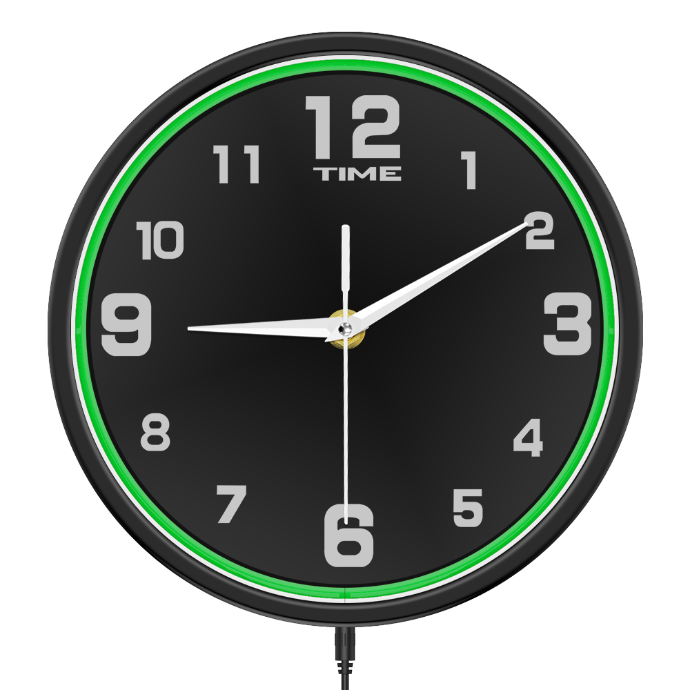 Arabic Numeral LED Neon Glowin - مراجعة Lighting Home Decor Wall Clocks وسعره