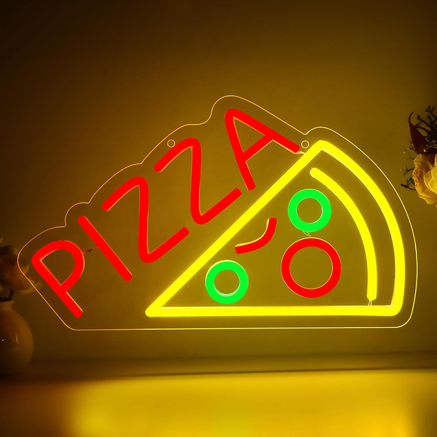 Pizza Neon Sign Business USB L - مراجعة Lighting Decoration For Home وسعره