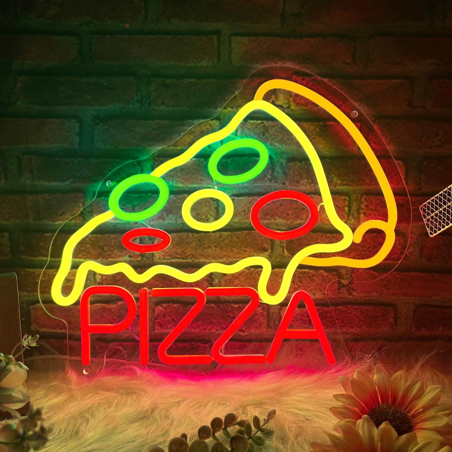 Pizza Neon Sign Business USB L - مراجعة Lighting Decoration For Home وسعره