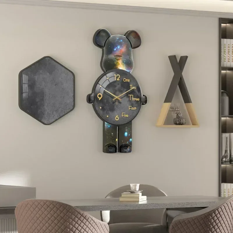 LED Bear Wall Clock Unique Lux - مراجعة Lighting Home Decor Wall Clocks وسعره