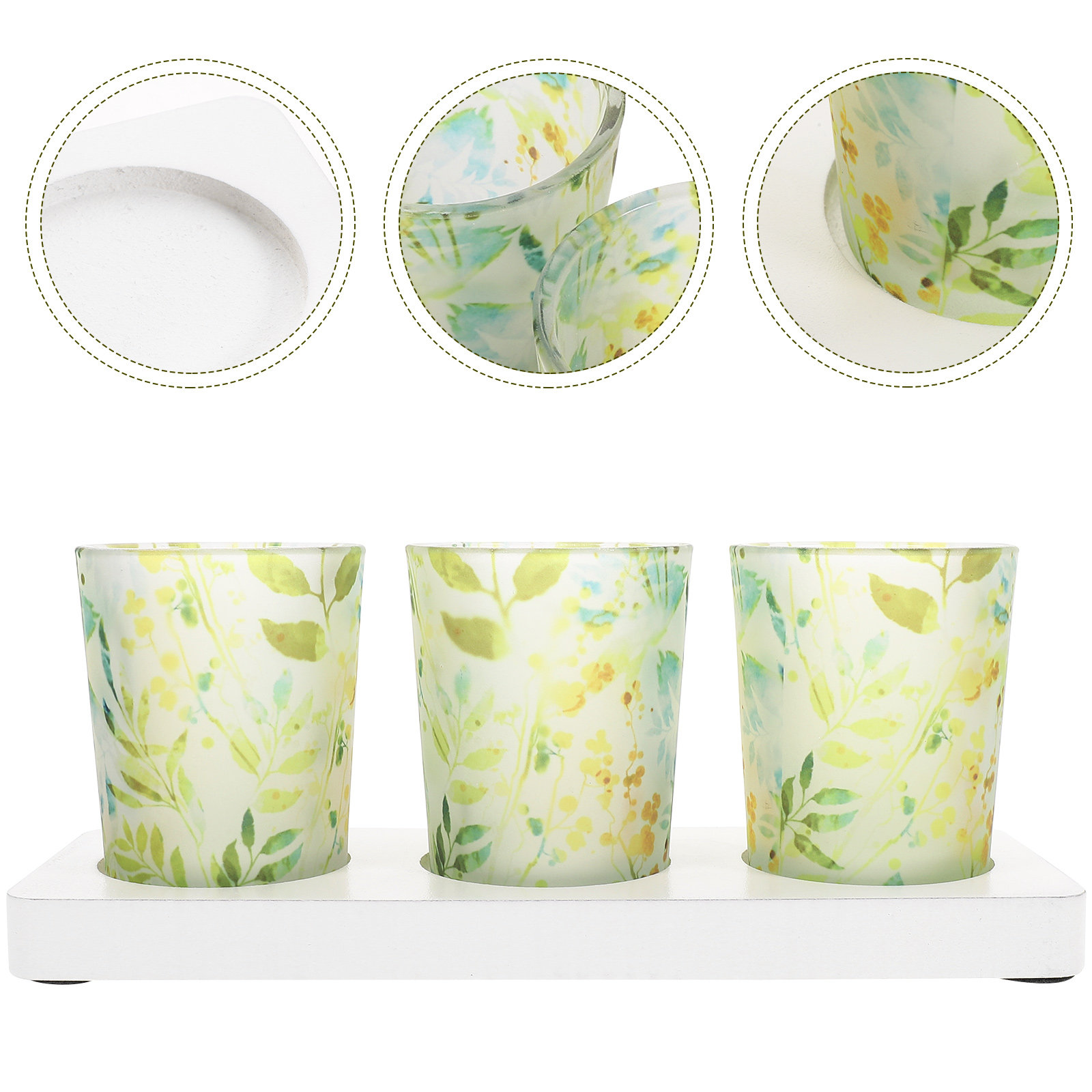 3 Pcs C Holders Glass Scented  - مراجعة Lighting Decor Inc وسعره