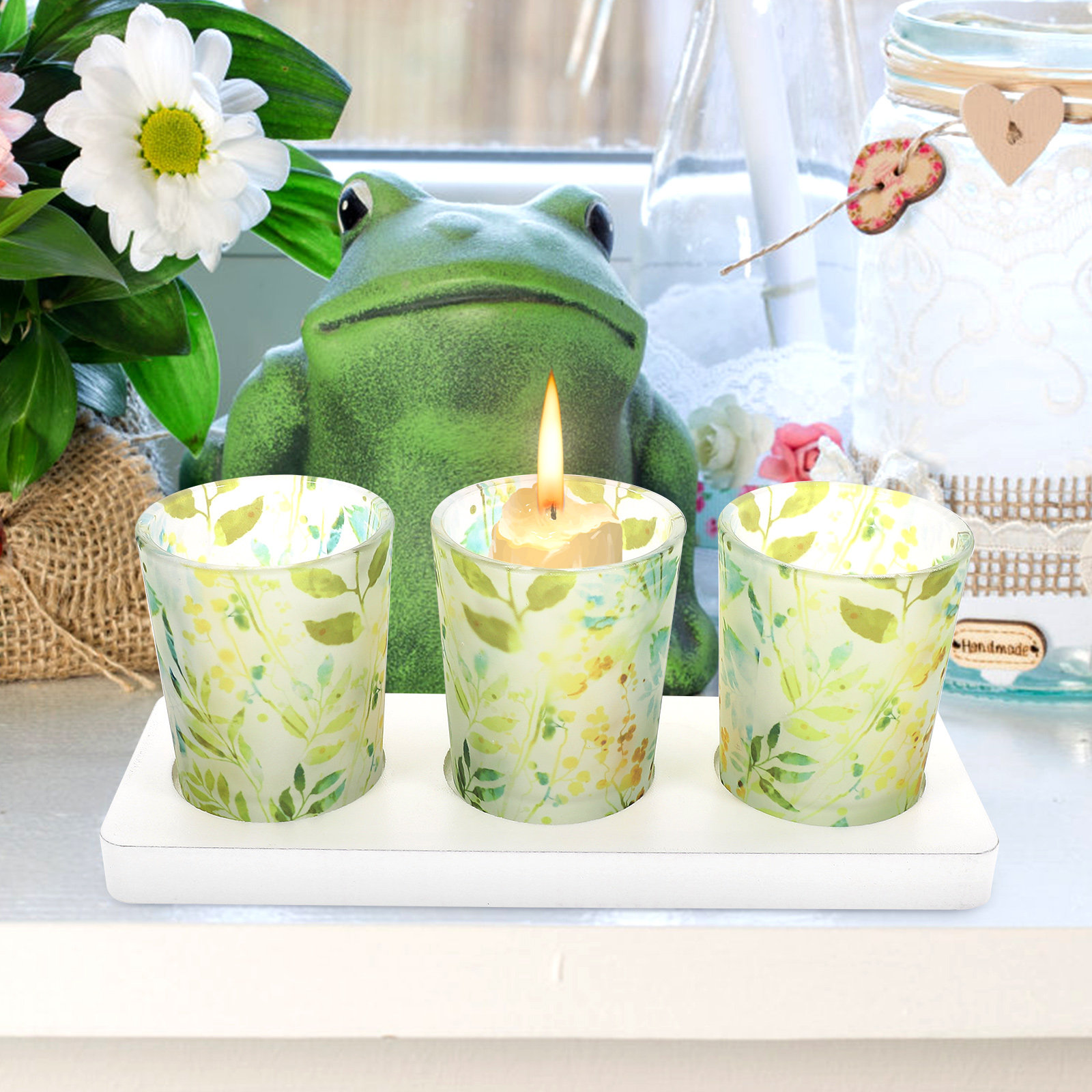 3 Pcs C Holders Glass Scented  - مراجعة Lighting Decor Inc وسعره