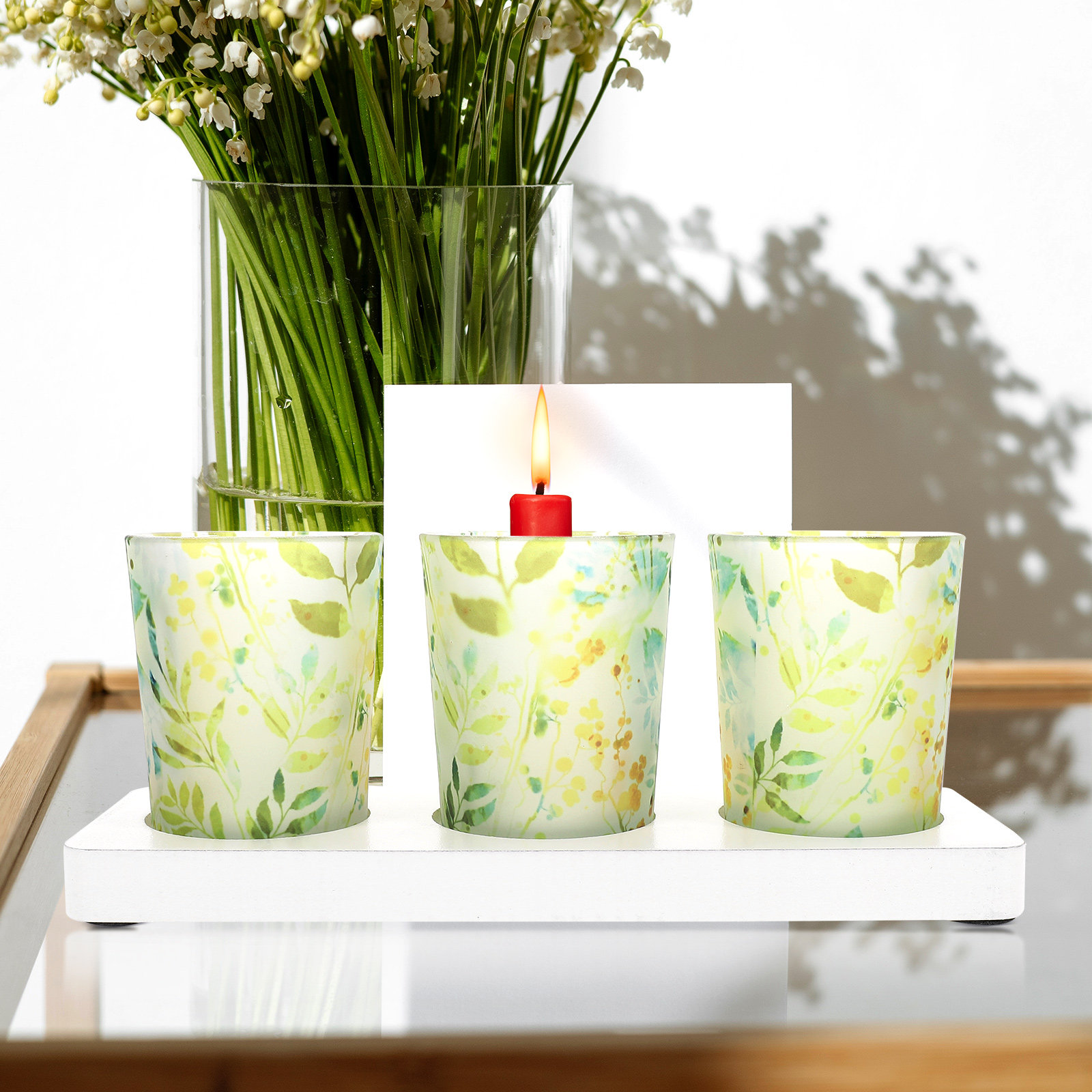 3 Pcs C Holders Glass Scented  - مراجعة Lighting Decor Inc وسعره