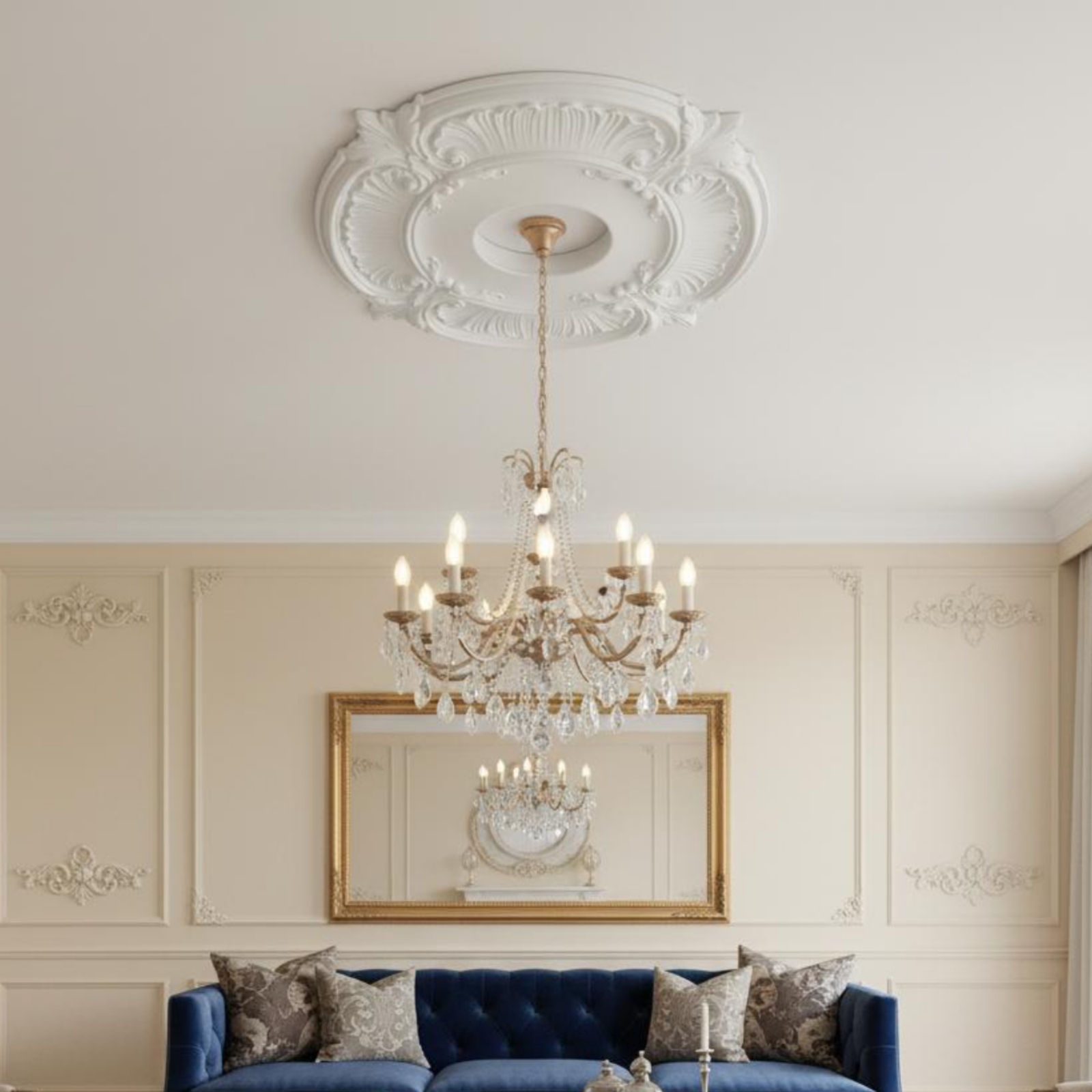 Round PU Ceiling Medallion Scr - مراجعة Lighting Decor وسعره