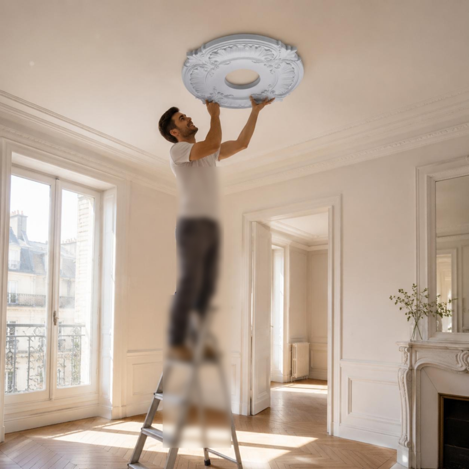 Round PU Ceiling Medallion Scr - مراجعة Lighting Decor وسعره