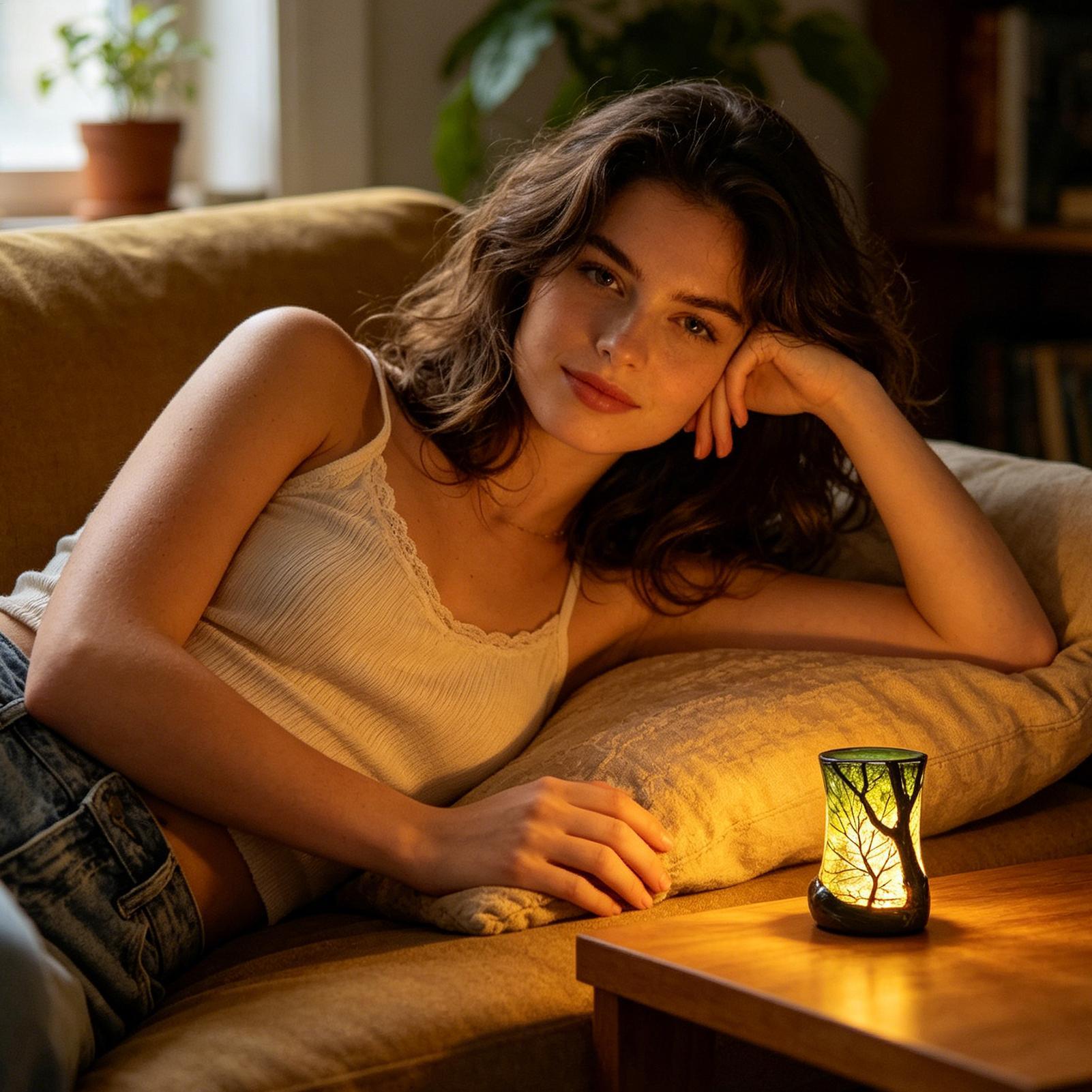 Bedside Table Lamp Forest Nigh - مراجعة Lighting Decor وسعره