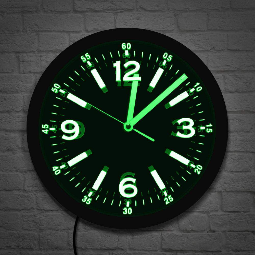 Modern Design LED Neon Light W - مراجعة Lighting Home Decor Wall Clocks وسعره