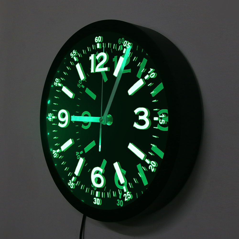 Modern Design LED Neon Light W - مراجعة Lighting Home Decor Wall Clocks وسعره