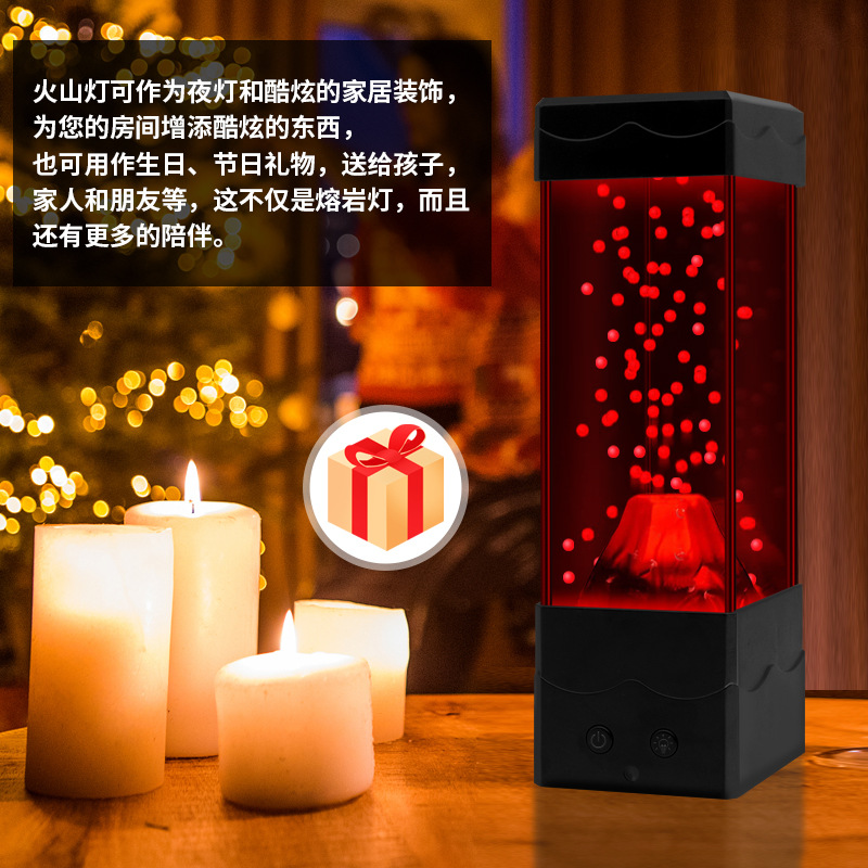 LED Lava Volcano Light Home De - مراجعة Lava Lamp Desktop وسعره