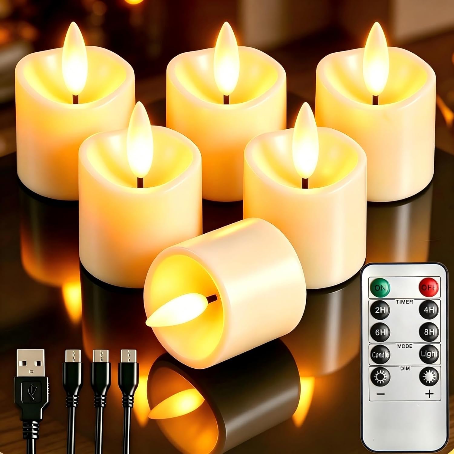 Rechargeable Flameless Tea Lig - مراجعة Decor Lighting Pack وسعره