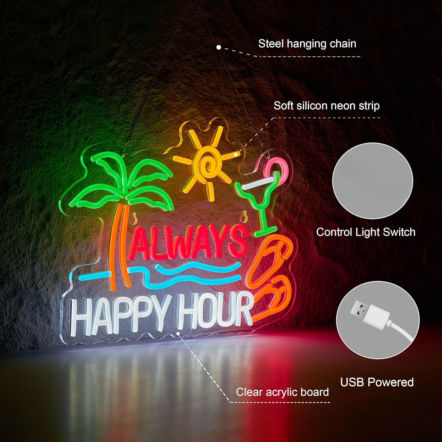Always Happy Hour Beer Bar Neo - مراجعة Lighting Decoration For Home وسعره