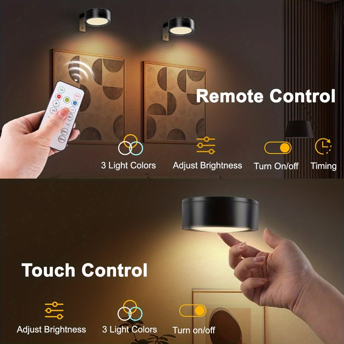 3/6pcs Battery- Magnetic Pictu - مراجعة Lighting Gallery وسعره