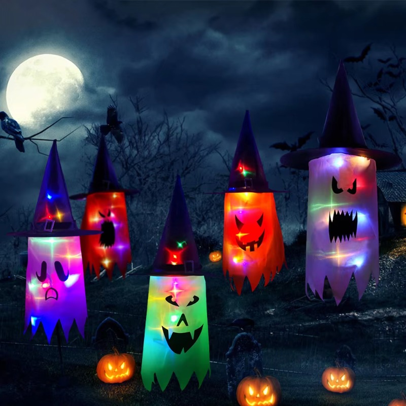1PC Halloween Witch Hat Colorf - مراجعة Lighting Decor وسعره