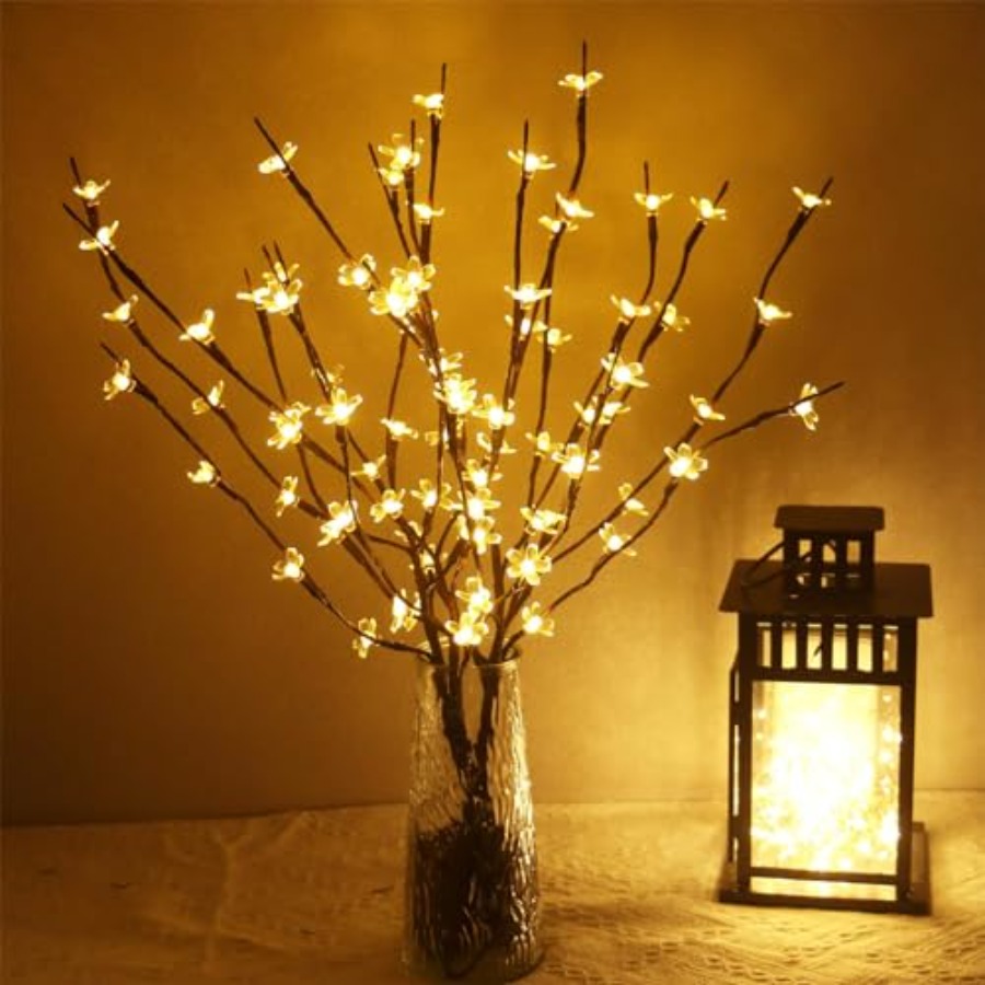 2 Pack Lighted Prelit Twig Tre - مراجعة Decor Lighting Pack وسعره