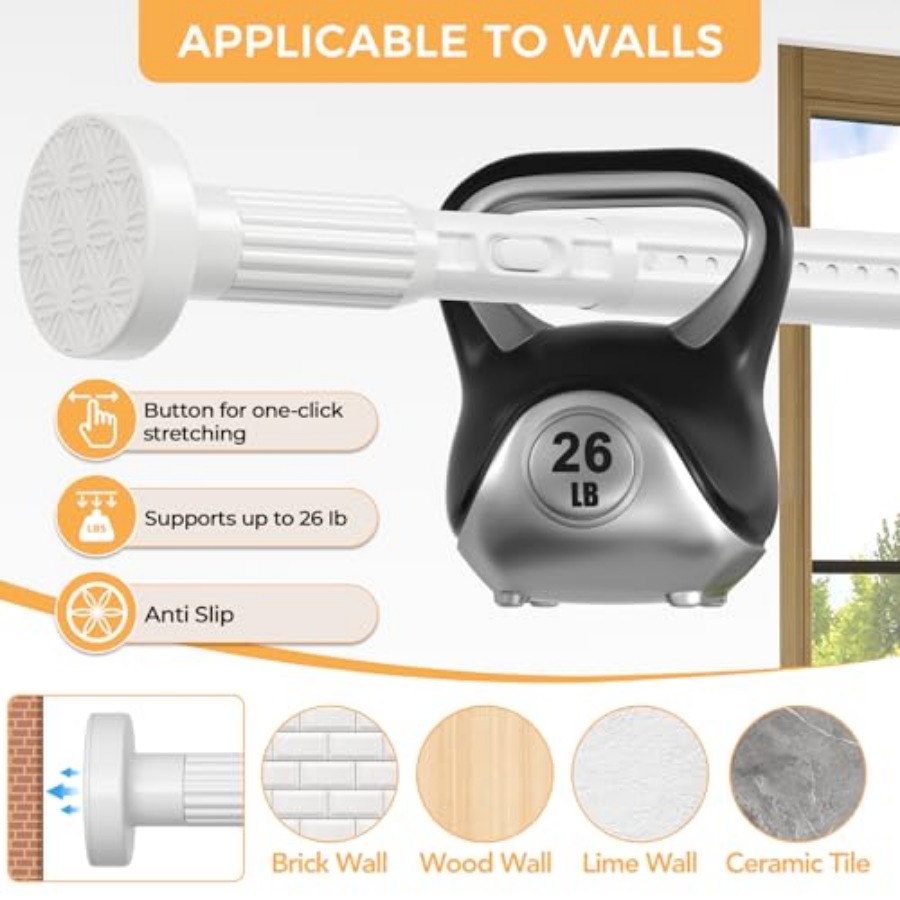 2 Pack Long Tension Curtain Ro - مراجعة Decor Lighting Pack وسعره