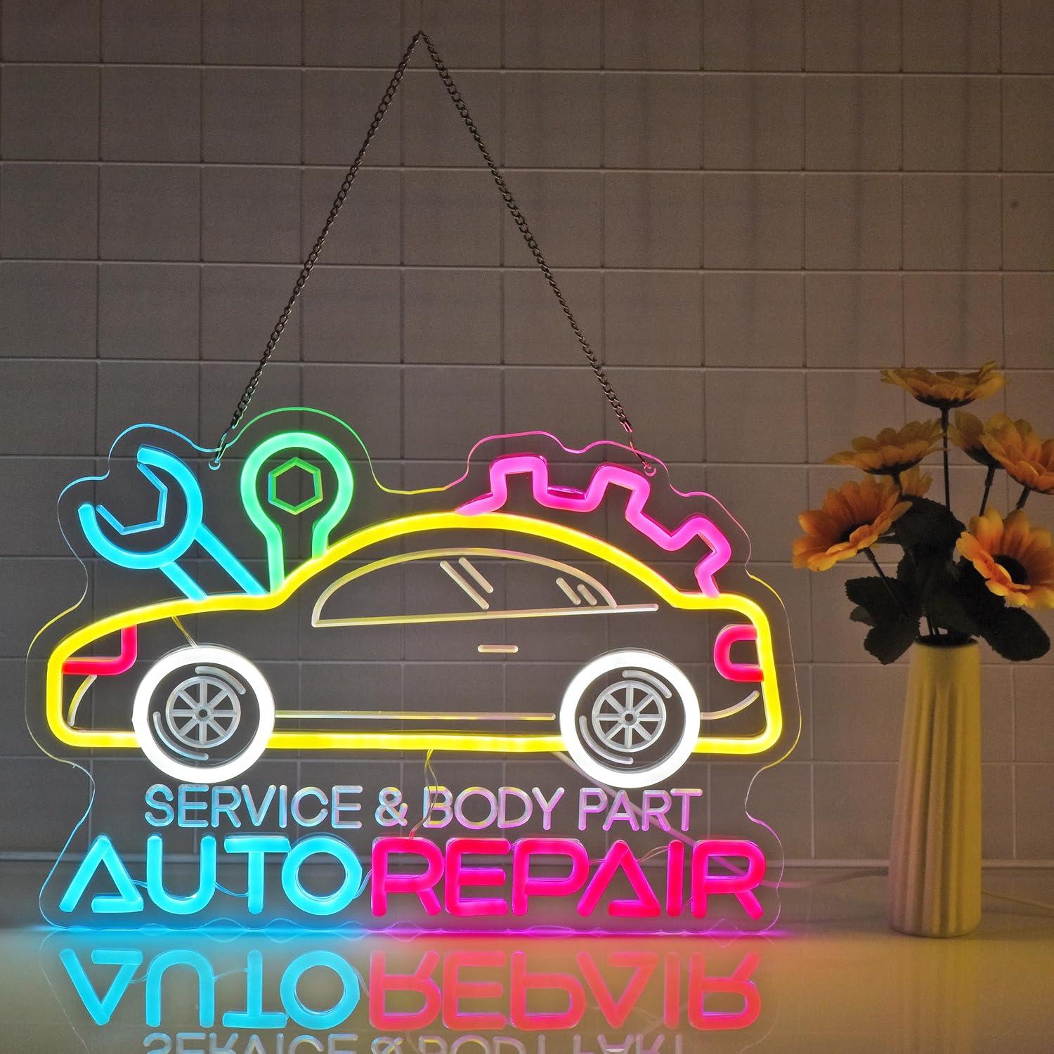 Auto Repair Neon Sign Neon Lig - مراجعة Lighting Decoration For Home وسعره