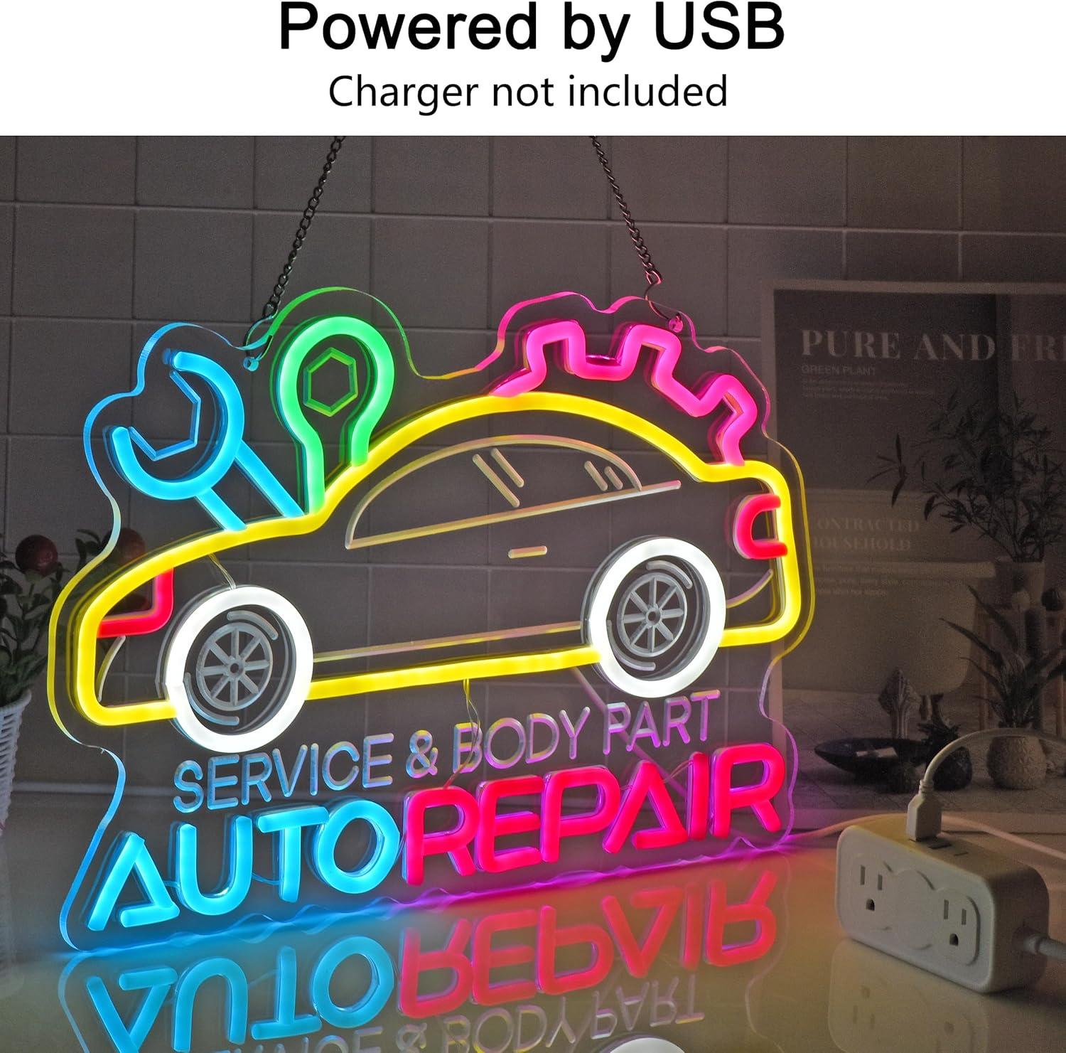 Auto Repair Neon Sign Neon Lig - مراجعة Lighting Decoration For Home وسعره