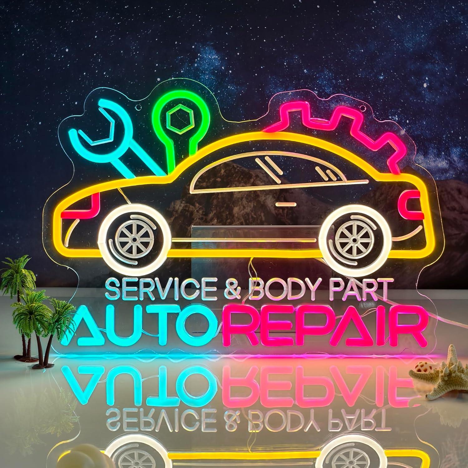 Auto Repair Neon Sign Neon Lig - مراجعة Lighting Decoration For Home وسعره