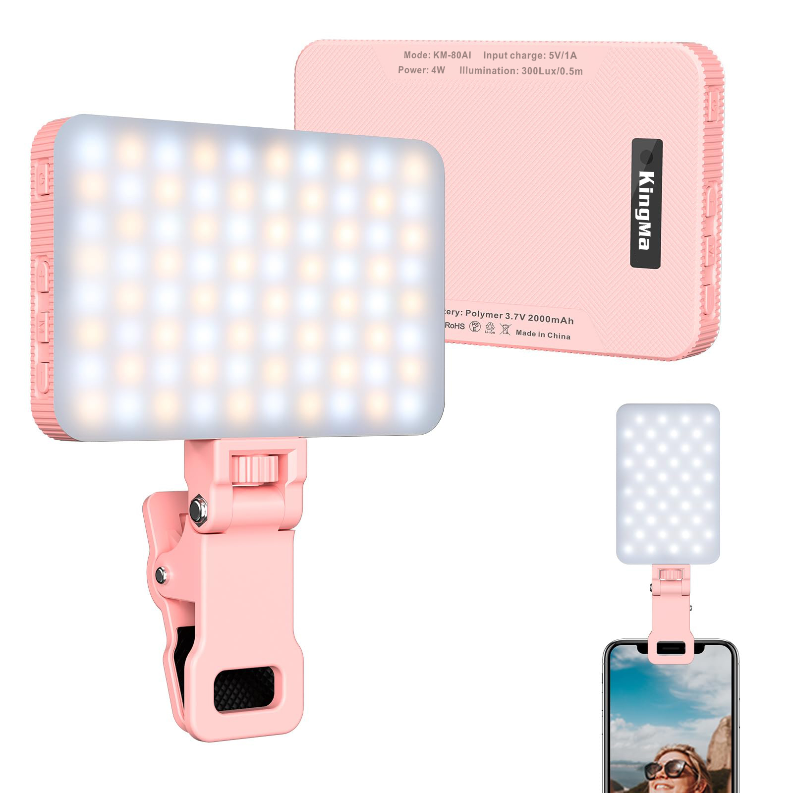 King Ma Pink Rechargeable Self - مراجعة Lighting Gallery وسعره