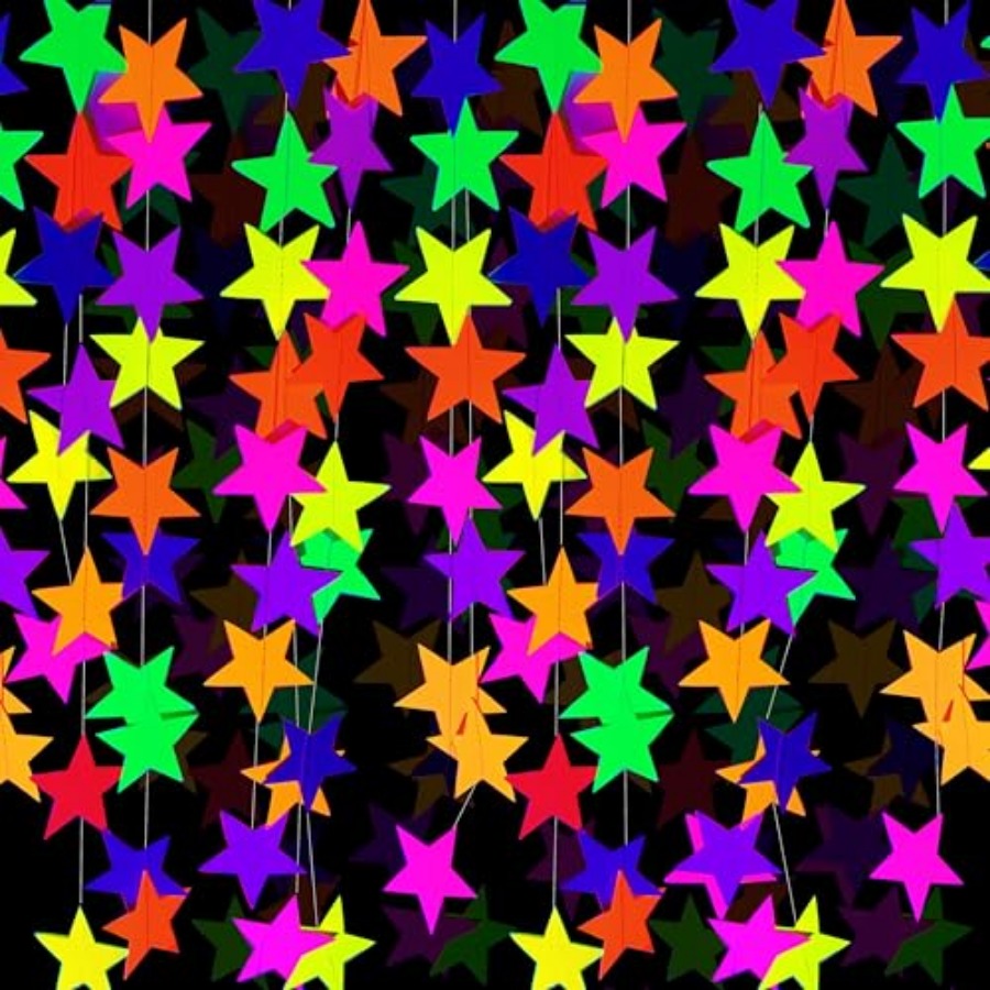 120feet UV Neon Star Hanging P - مراجعة Lighting Decor وسعره