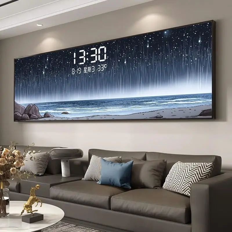 Temperature Date Wall Clock Lu - مراجعة Lighting Home Decor Wall Clocks وسعره