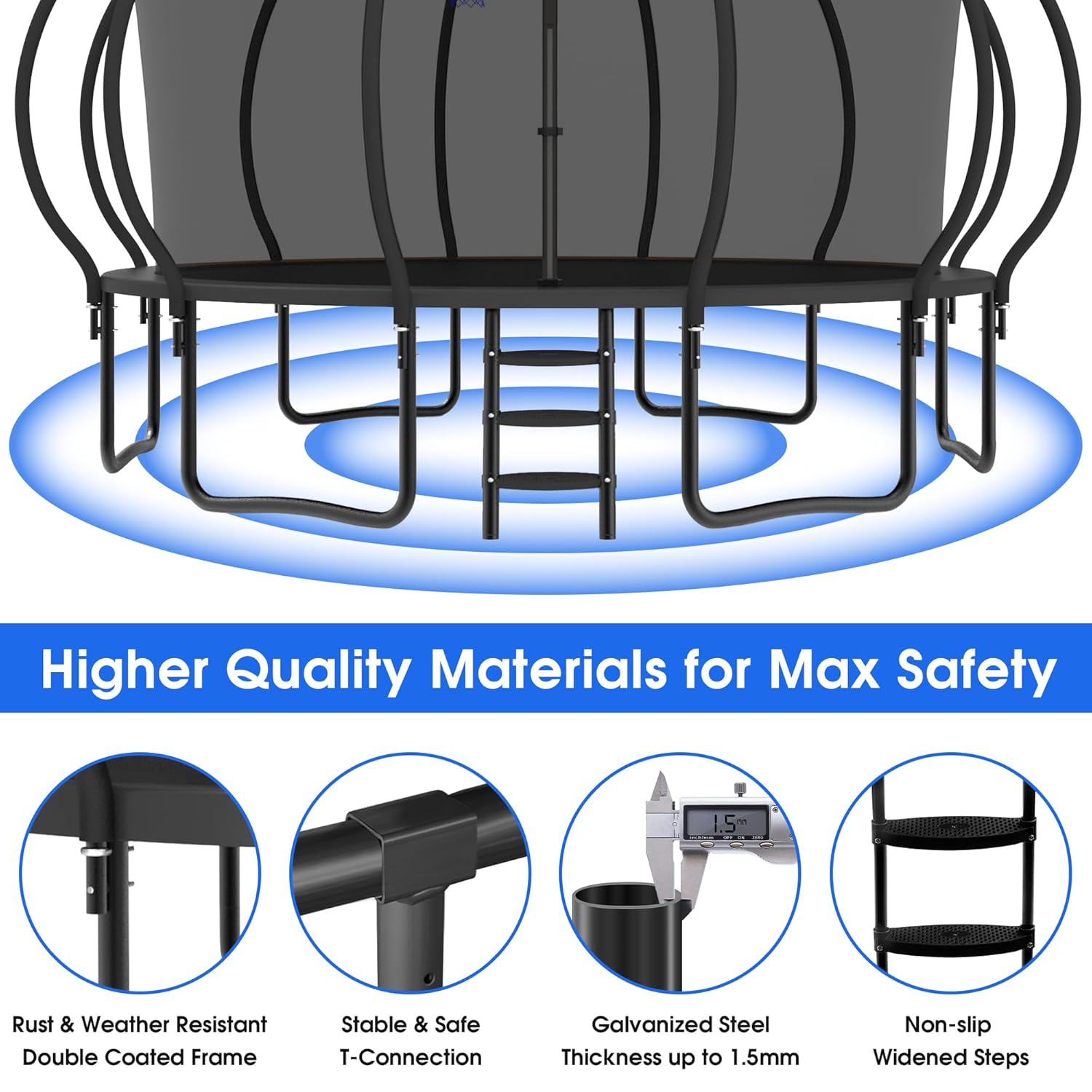 Large Outdoor Trampoline with  - مراجعة Furniture Lighting & Decor Magazine وسعره