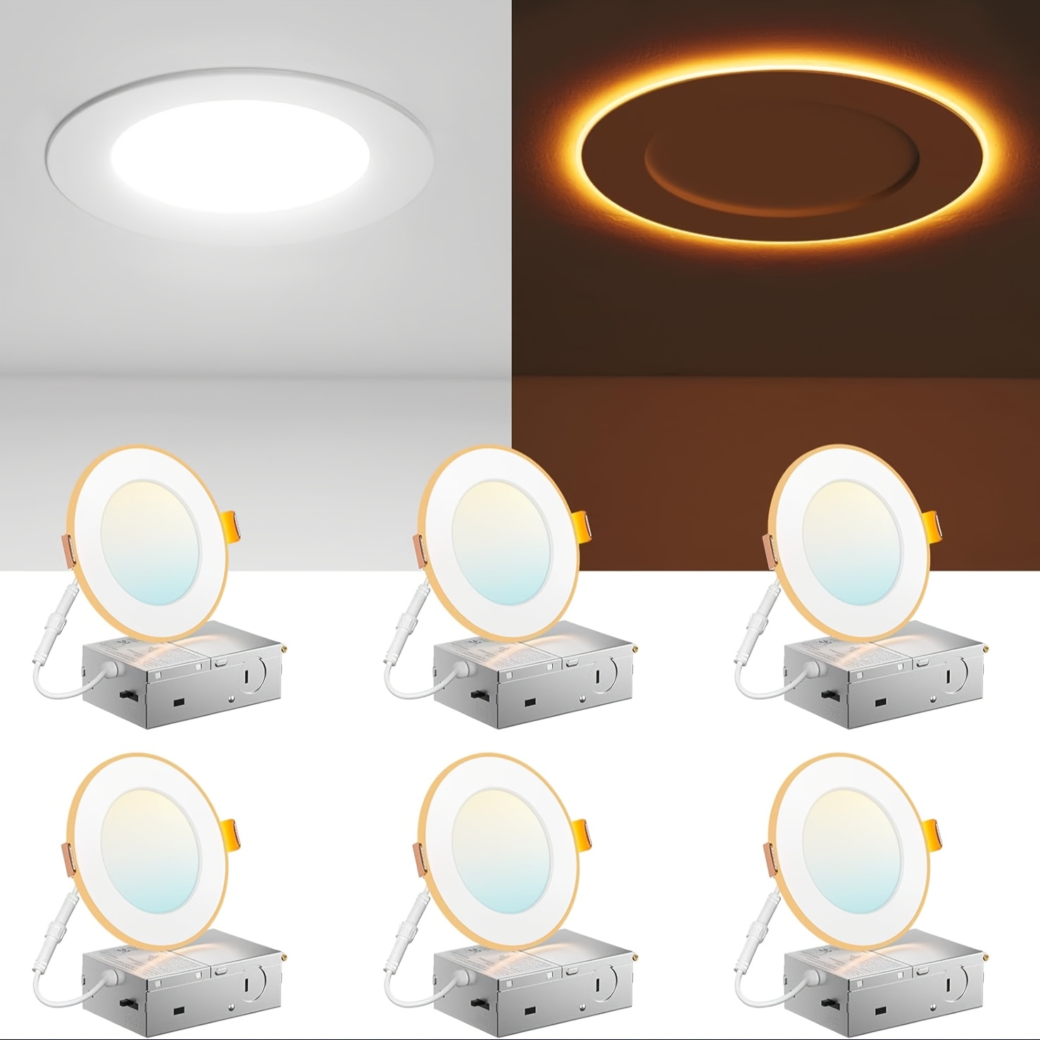 12/6 Pack 4/6 Inch 5CCT LED Re - مراجعة Lighting Decor وسعره