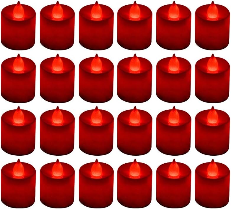 24 Pack Flickering Red LED Tea - مراجعة Decor Lighting Pack وسعره