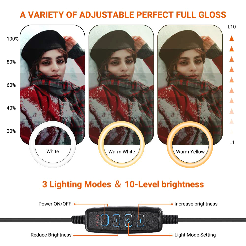 26cm 10 inch Led Ring Selfie L - مراجعة Lighting Gallery وسعره