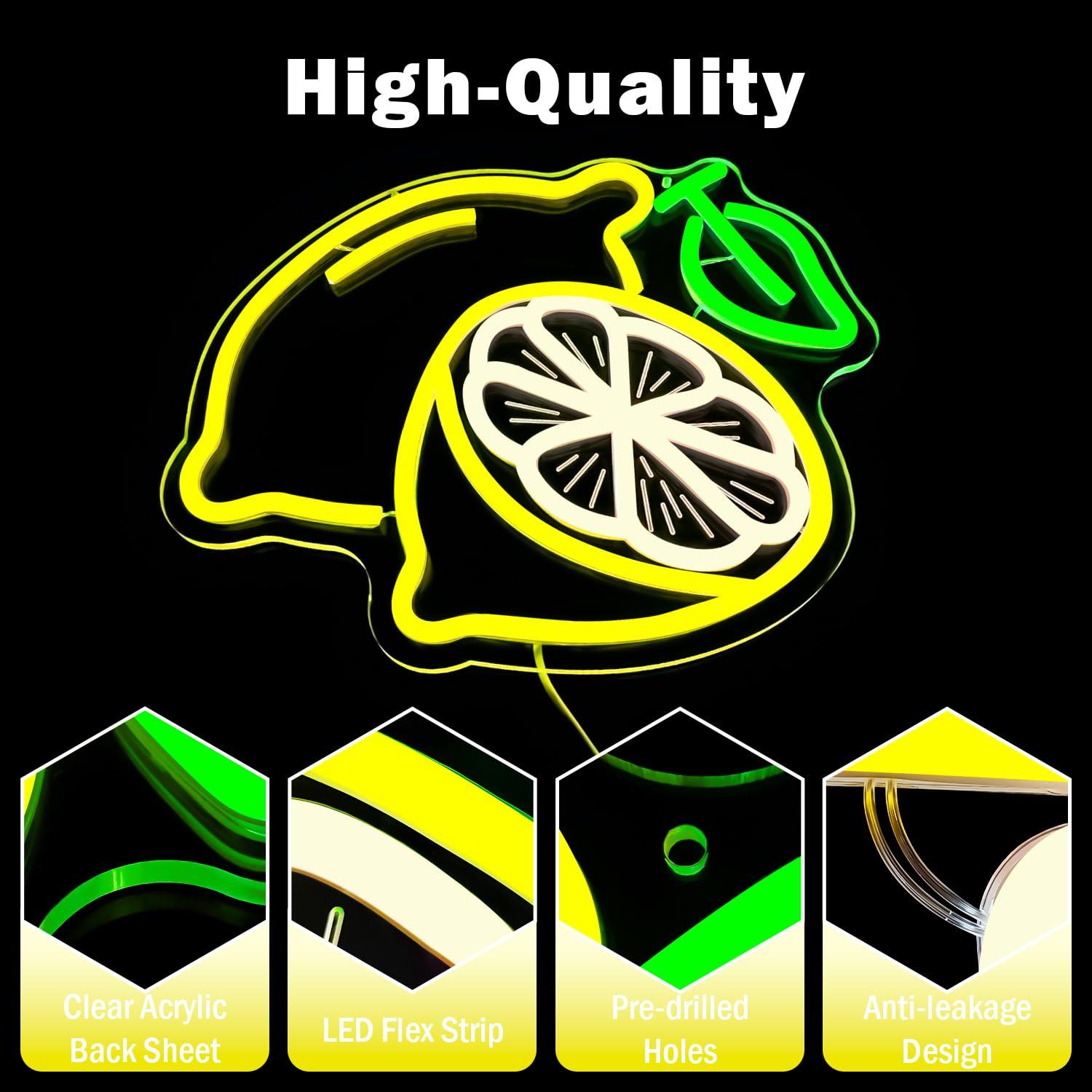 Lemon Neon Sign Dimmable LED L - مراجعة Lighting Decoration For Home وسعره