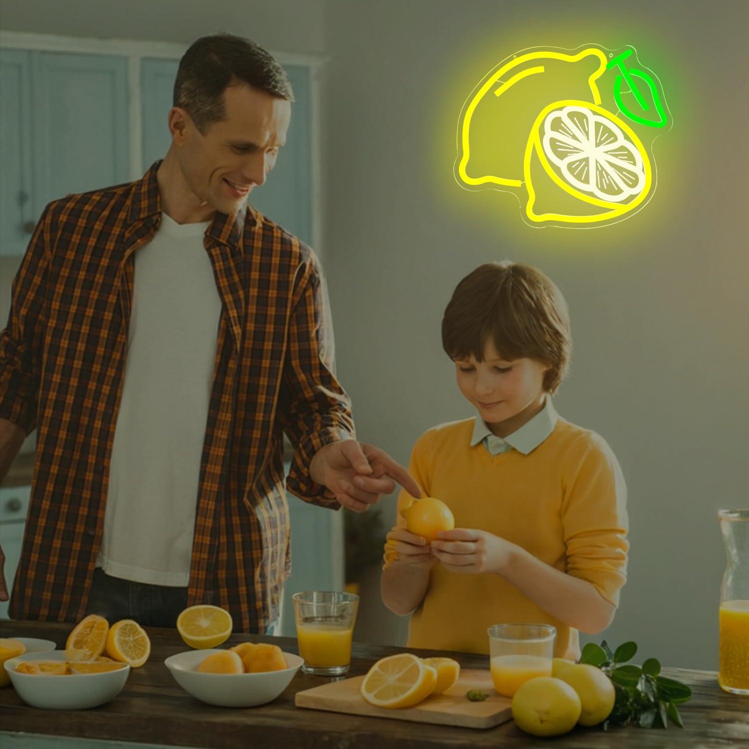 Lemon Neon Sign Dimmable LED L - مراجعة Lighting Decoration For Home وسعره