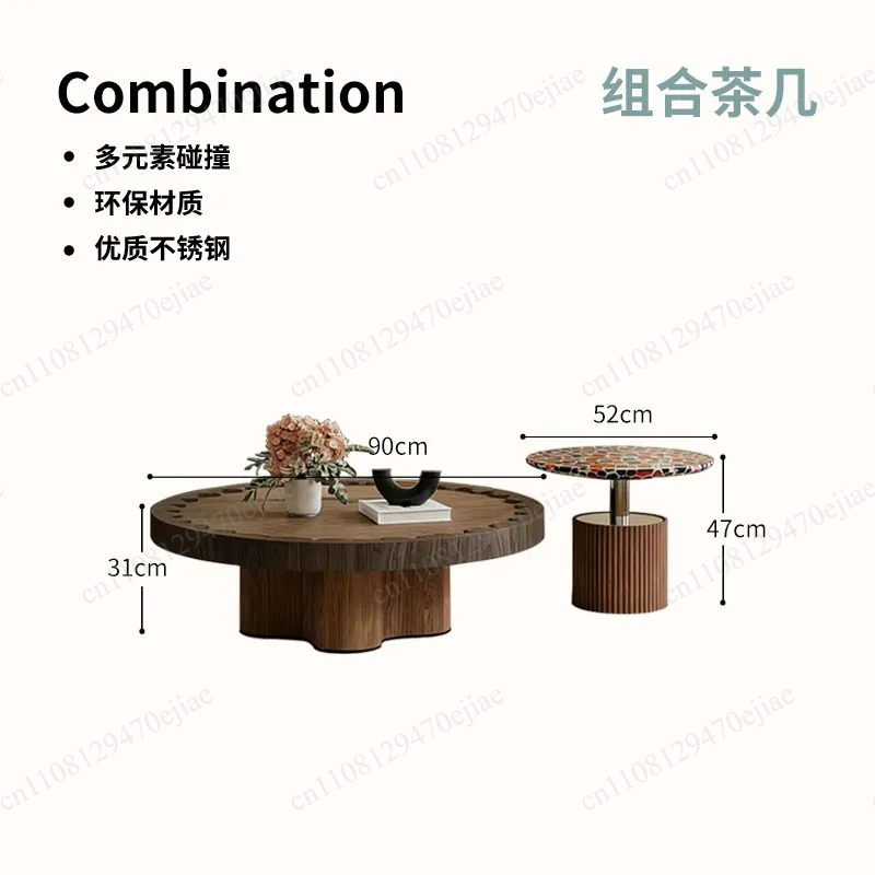 Modern Simple Round Coffee Tab - مراجعة Furniture Lighting & Decor Magazine وسعره