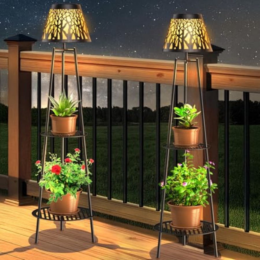 2 Pack Outdoor Solar Floor Lam - مراجعة Decor Lighting Lamps وسعره