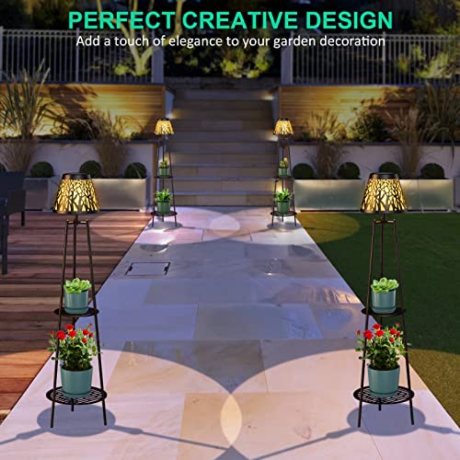 2 Pack Outdoor Solar Floor Lam - مراجعة Decor Lighting Lamps وسعره