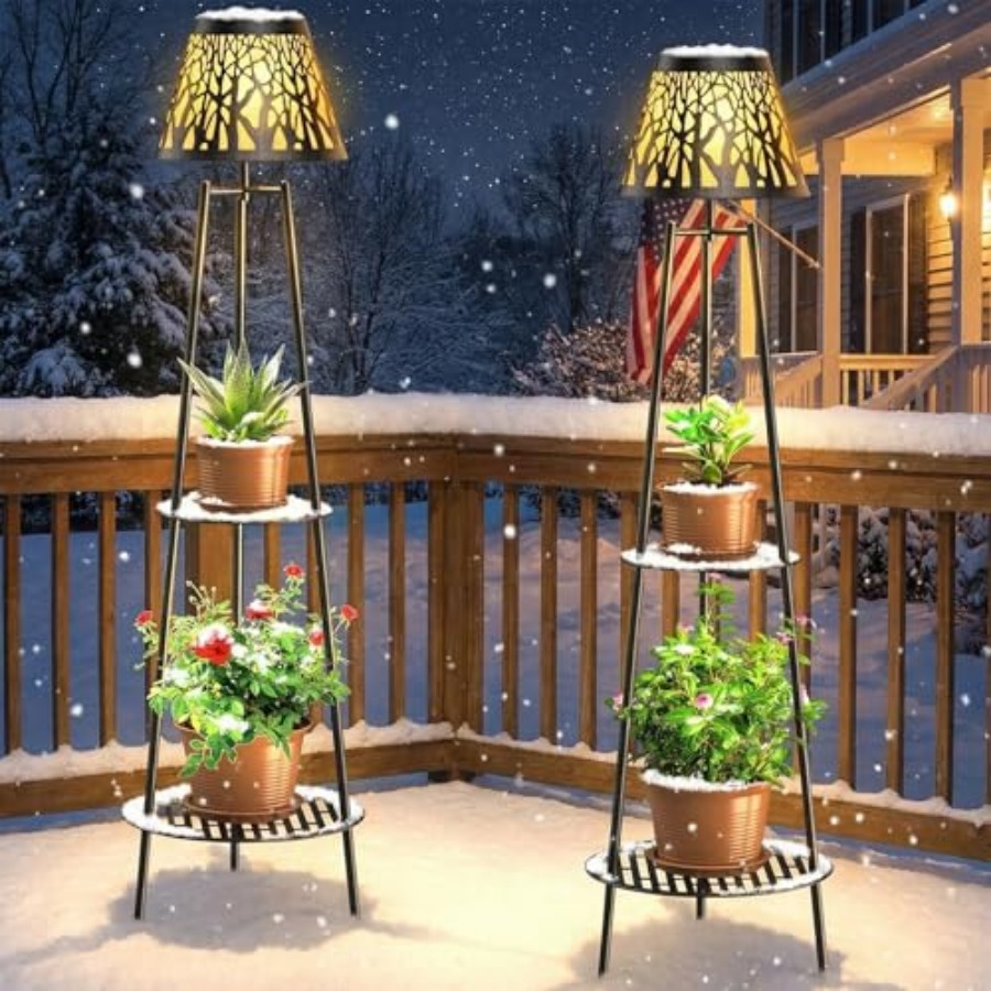 2 Pack Outdoor Solar Floor Lam - مراجعة Decor Lighting Lamps وسعره