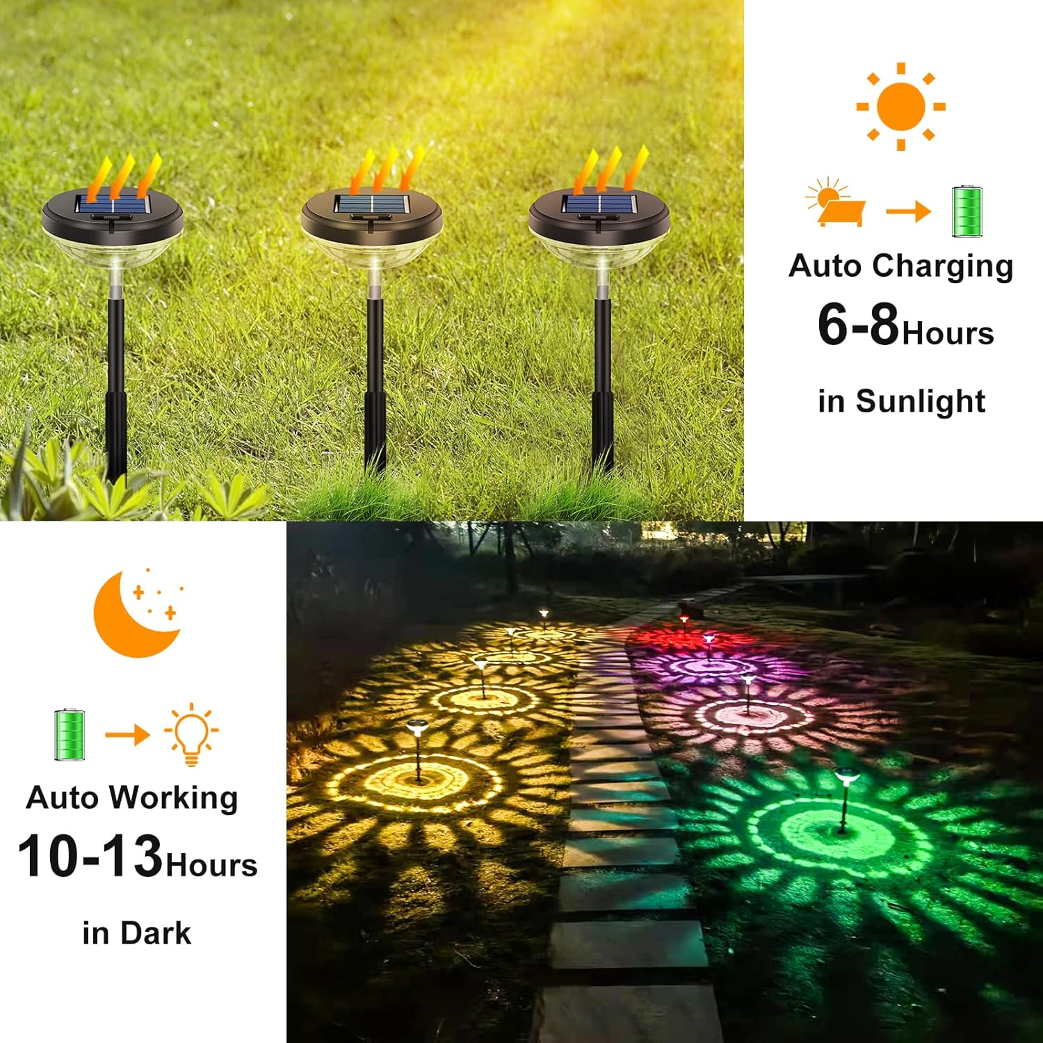 6 Pack Solar Pathway Lights wi - مراجعة Decor Lighting Pack وسعره