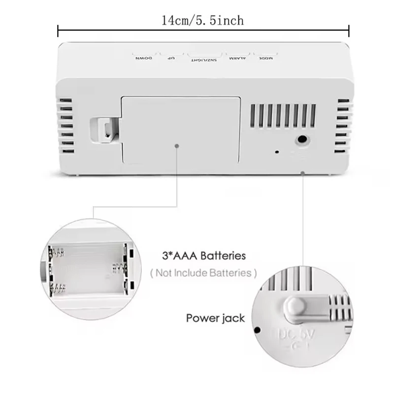 1Pc White Digital Clock LED Mi - مراجعة Lighting Home Decor Wall Clocks وسعره