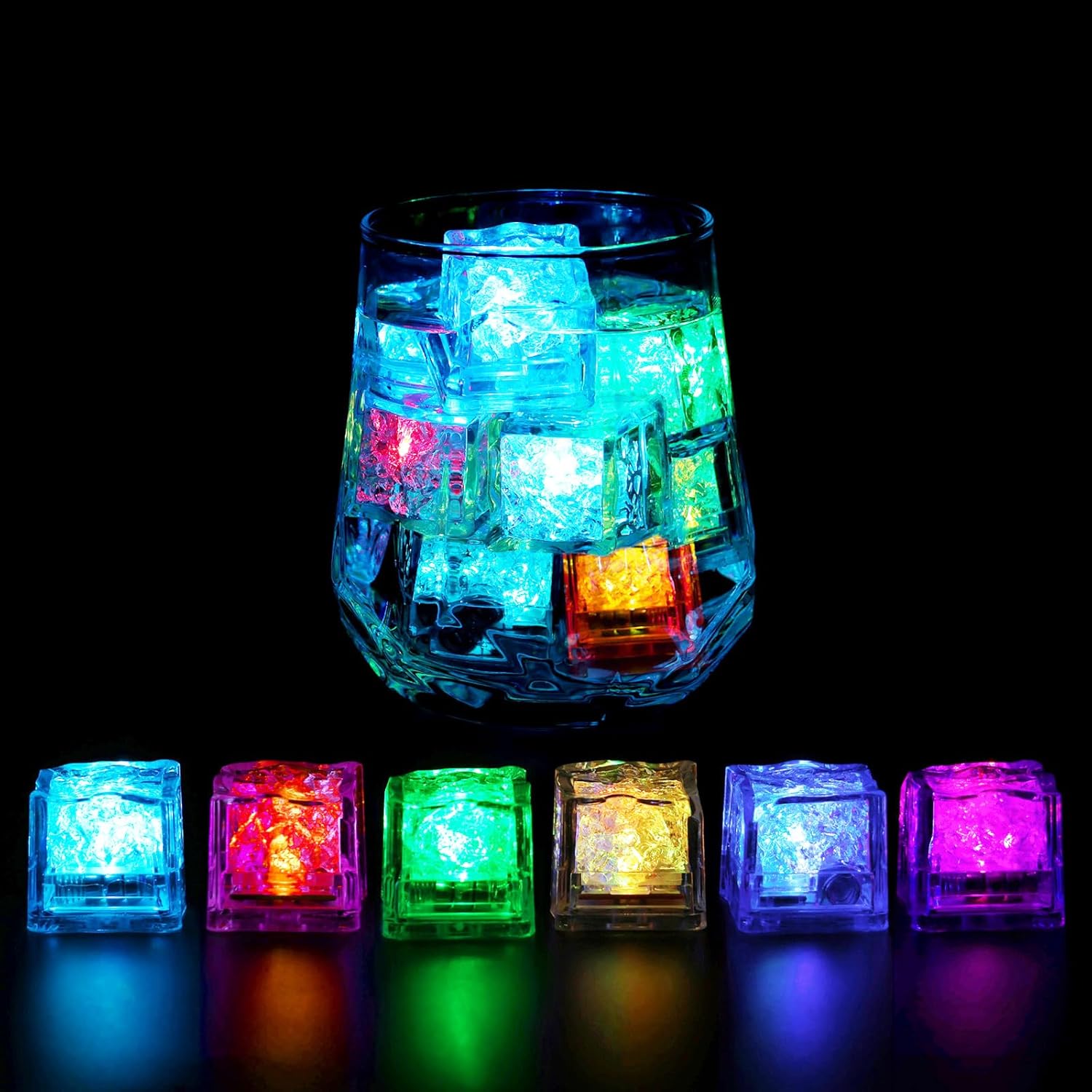 50/100 Pack of LED Ice Cubes G - مراجعة Decor Lighting Pack وسعره