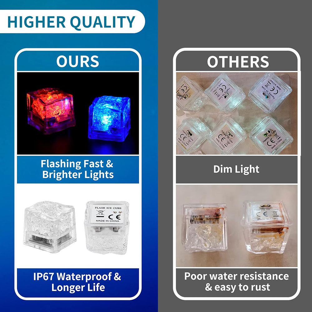 50/100 Pack of LED Ice Cubes G - مراجعة Decor Lighting Pack وسعره