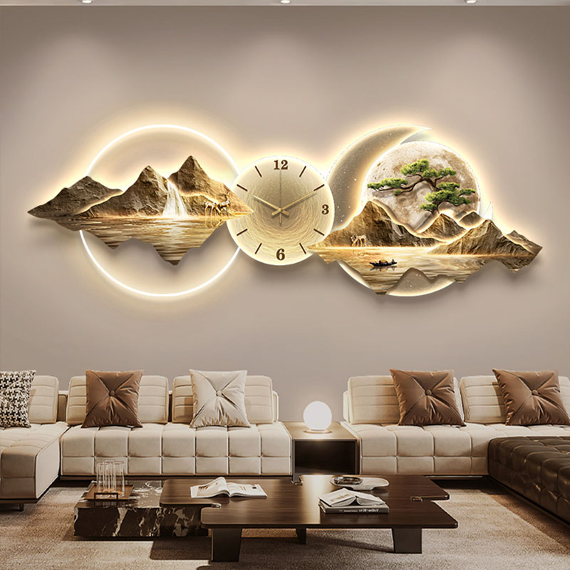 Living Room Wall Clocks Art Mu - مراجعة Lighting Home Decor Wall Clocks وسعره