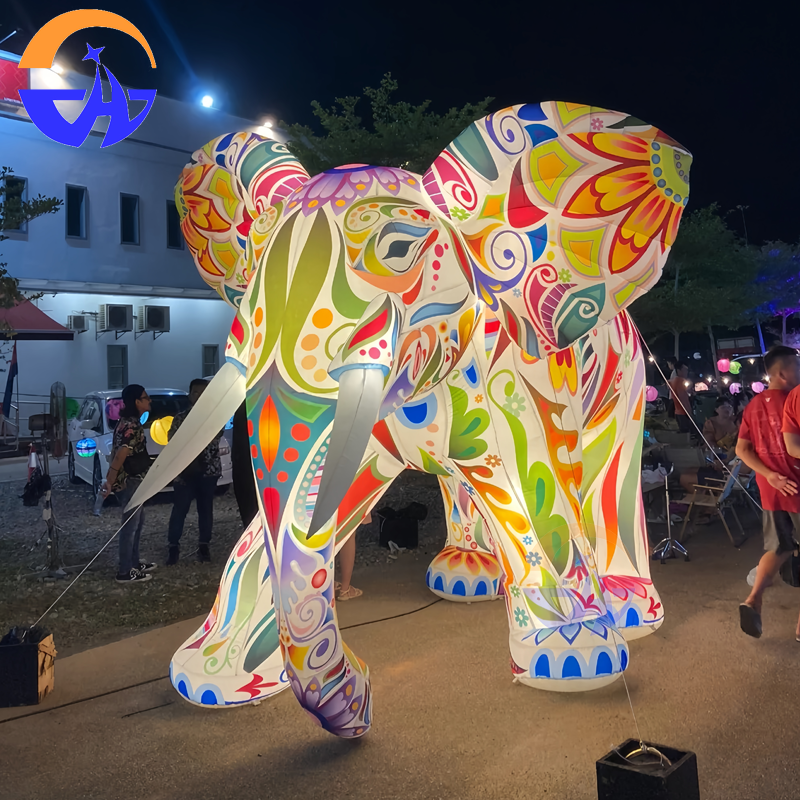 Colorful Giant Inflatable Elep - مراجعة Decor Lighting The Parade وسعره